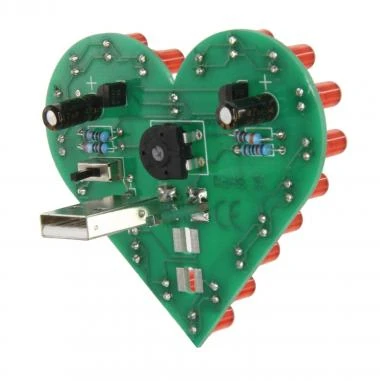 Lötbausatz Herz Mit USB-Anschluss – Bild 3