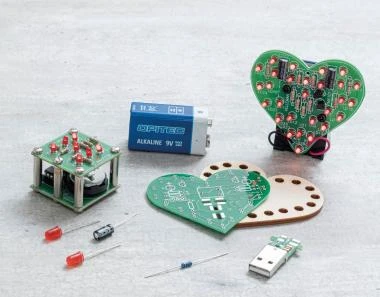 Lötbausatz Herz Mit USB-Anschluss – Bild 6