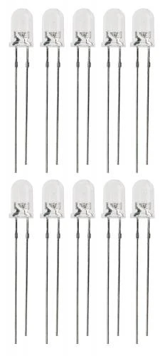 Leuchtdioden Superhell, 10 Stück Weiß (5 Mm)