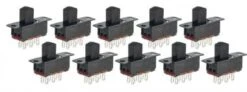 Schiebeschalter 2xUM, 10 Stück (23,5 X 7 Mm)