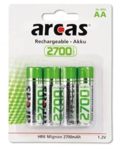 Ni-Mh Akku Arcas HR06 AA 1,2V 2700mAh, 4 Stück