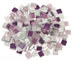 Mosaik Softglas, 200 G Lila-mix (10 X 10 Mm)