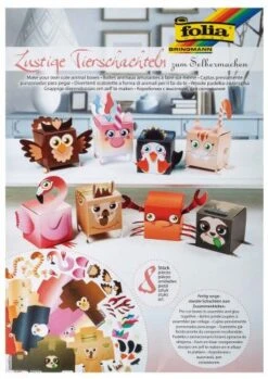Bastelpackung Tierschachteln, 8er-Set