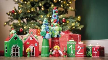 Kraftkarton-Häuschen, 6 Stück Blanko – Bild 4