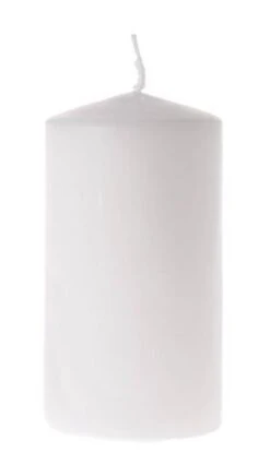 Stumpenkerze, Weiß (80 X 200 Mm)