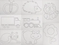 Motiv-Stickkarton, 40 Blatt Bedruckt