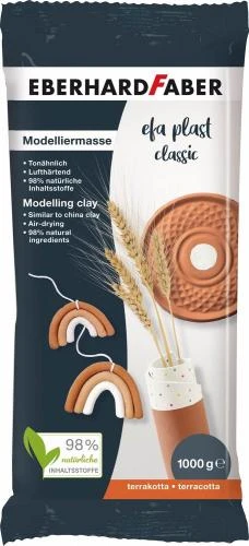 Modelliermasse Efaplast, 1000 G Terrakotta Lufth.