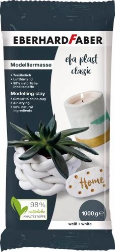 Modelliermasse Efaplast, 1000 G Weiß