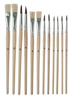 Pinselset: Nr. 2 + 4 + 6 + 8 + 10 + 12