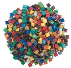 Mosaik Softglas-Glitter, 500 G Bunt-mix (10x10 Mm)