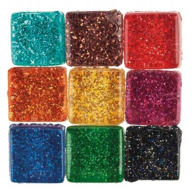 Mosaik Softglas-Glitter, 500 G Bunt-mix (10x10 Mm) – Bild 2