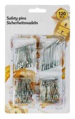 Sicherheitsnadeln, 120-teilig Silberfarben