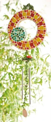 Mosaiksteine, 200 G Gelb/orange-mix (10x10mm) – Bild 6