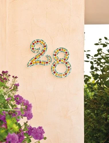 Mosaiksteine, 200 G Gelb/orange-mix (10x10mm) – Bild 5