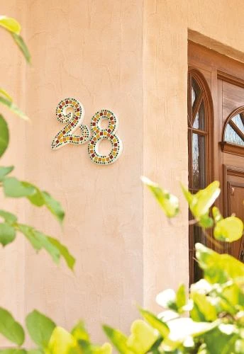 Mosaiksteine, 200 G Gelb/orange-mix (10x10mm) – Bild 4