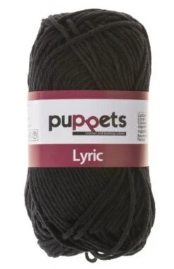 Handarbeitsgarn Lyric, Schwarz (70m/50 G)