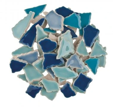 Scherben-Mosaik, 500 G Blau-mix (7 Mm)