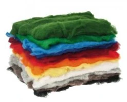 Schafschurwollvlies, 1200 G In 12 Farben
