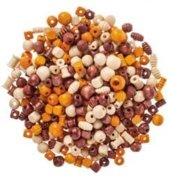 Holzperlen, 500 G Natur (II. Wahl)