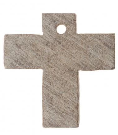 Speckstein Schmuck-Kreuz Mit Loch, Farbe Unverb. – Bild 3