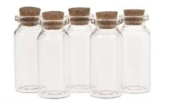 Glasfläschchen Mit Korken, 5 Stück (10 Ml)