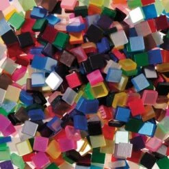 Acryl-Mosaik, 45 G Bunt/glänzend (5 X 5 Mm)