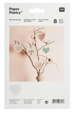 Motivstickkarton, 8 Stück Herz