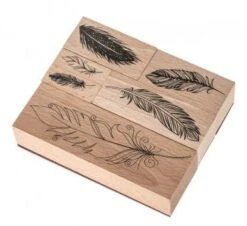 Stempelset, 6 Stempel Federn