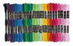 Stickgarn, 25 Strängchen á 8 M, 25 Farben