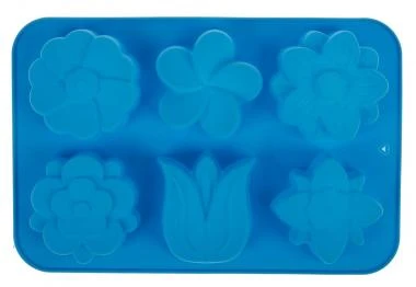 Silikonform Blumen, 6 Motive