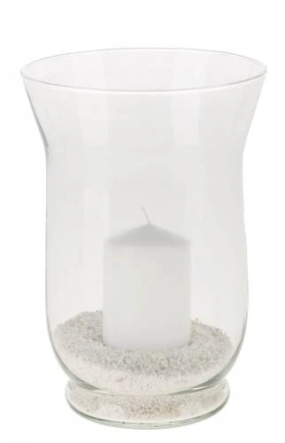 Glas-Windlicht Mit Sand Und Kerze, 3-teilig