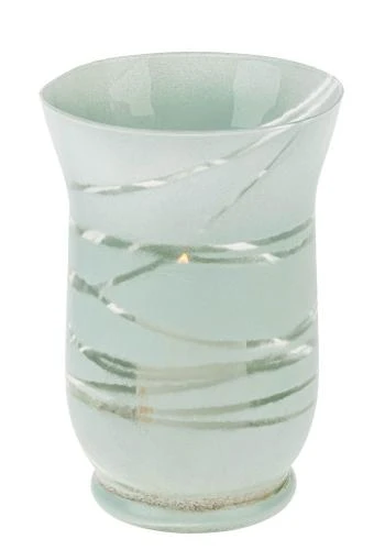 Glas-Windlicht Mit Sand Und Kerze, 3-teilig – Bild 3