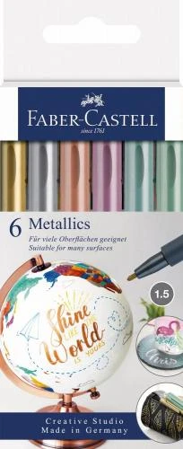 FABER-CASTELL Metallics Marker 6er-Set