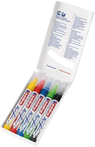 Edding 5100 Acrylmarker Medium, 5er-Set Basic – Bild 2
