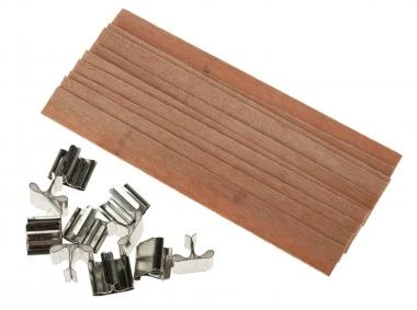 Holzdochte Mit Metallhalter, 10 Stück – Bild 2