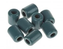 Makramee Holzperlen, 8 Stück Petrol (20x24mm)