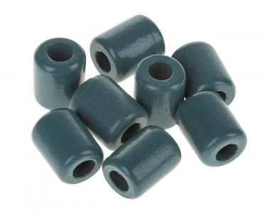 Makramee Holzperlen, 8 Stück Petrol (20x24mm)