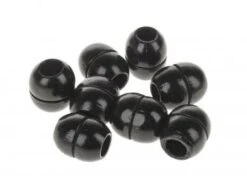 Makramee Holzperlen, 8 Stück Schwarz (19x22mm)