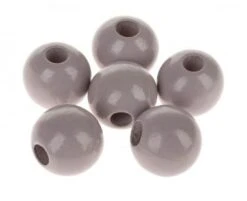 Makramee Holzperlen, 6 Stück Lila-hellgrau (30mm)