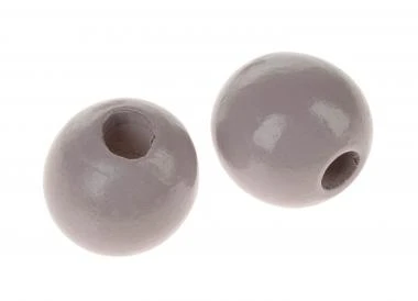 Makramee Holzperlen, 6 Stück Lila-hellgrau (30mm) – Bild 2