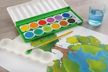 Deckfarbkasten Green Winner 12 Farben + 1 Deckweiß – Bild 9