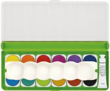 Deckfarbkasten Green Winner 12 Farben + 1 Deckweiß