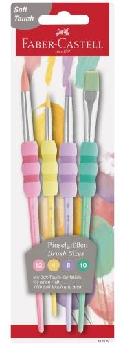 FABER-CASTELL Pinsel Soft-Touch, 4er-Set