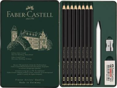 FABER-CASTELL Pitt Graphite Matt + Zubehör, 11-tlg