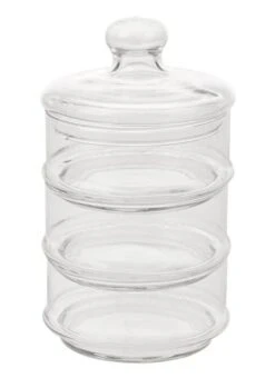 Glasbehälter Mit Deckel, 3 Etagen