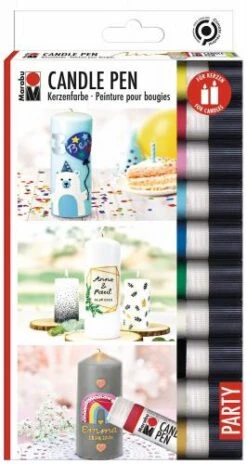 Marabu Candle Liner Kerzenmalfarben, 10er-Set