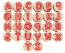 Holzstempel, 26er-Set ABC Großbuchstaben