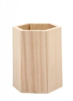 Holz-Stiftehalter Sechseckig