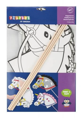 Bastelset Steckenpferde, 4er-Set – Bild 2