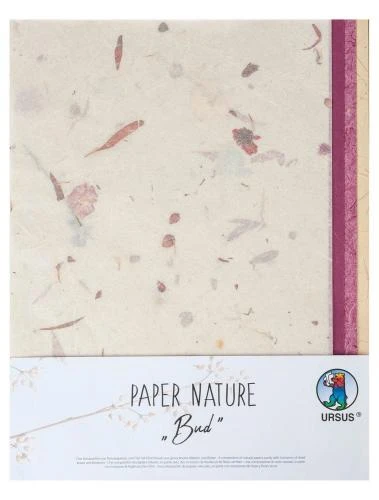 Naturpapiere, 11 Blatt Bud Magenta-mix – Bild 3